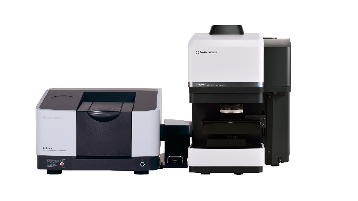AIMsight infrared microscope connected to IRXross Fourier transform infrared spectrophotometer