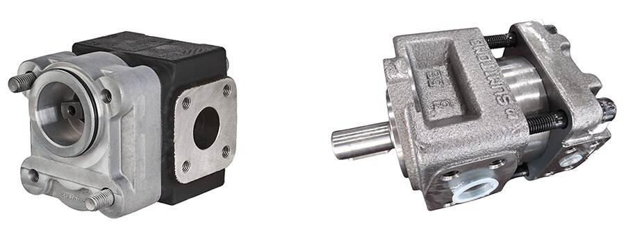 Product Photos: (From the left) Shimadzu's Serenade SRP300 Series and Sumitomo Precision Products’ QT Pump Series