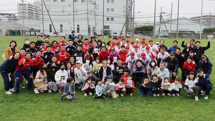 Joint Sports Event by SHIMADZU Breakers (Tennis, Rugby, Baseball)