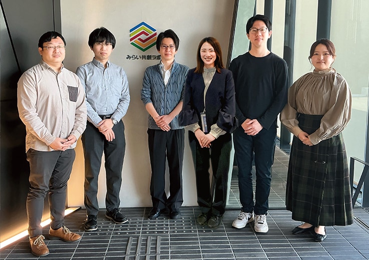 Members of the Technology Research Laboratory who participate in basic HuME research. Masafumi Furuta is at far left