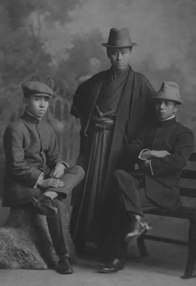 Genzo Jr., younger brother Genkichi, and youngest brother Tsunesaburo