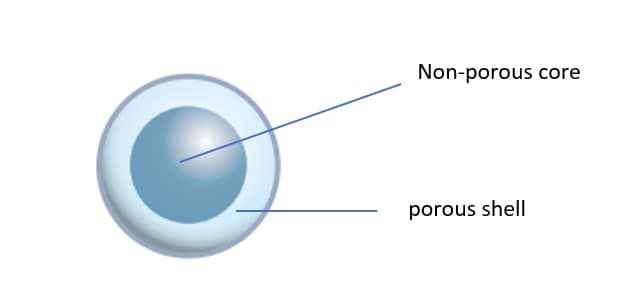 Structure of core-shell particle