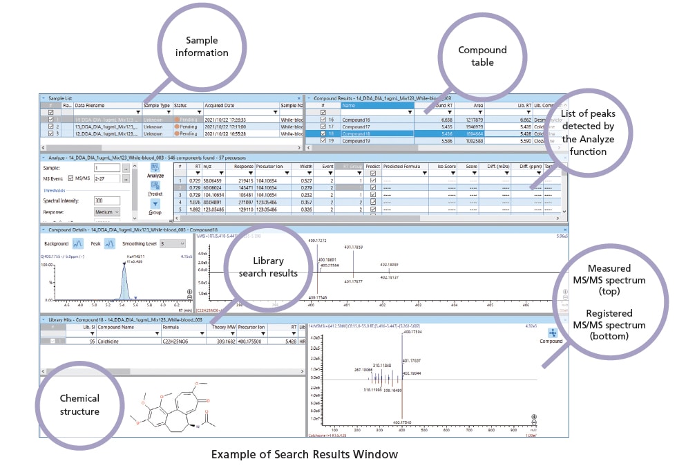 Example of Search Results Window