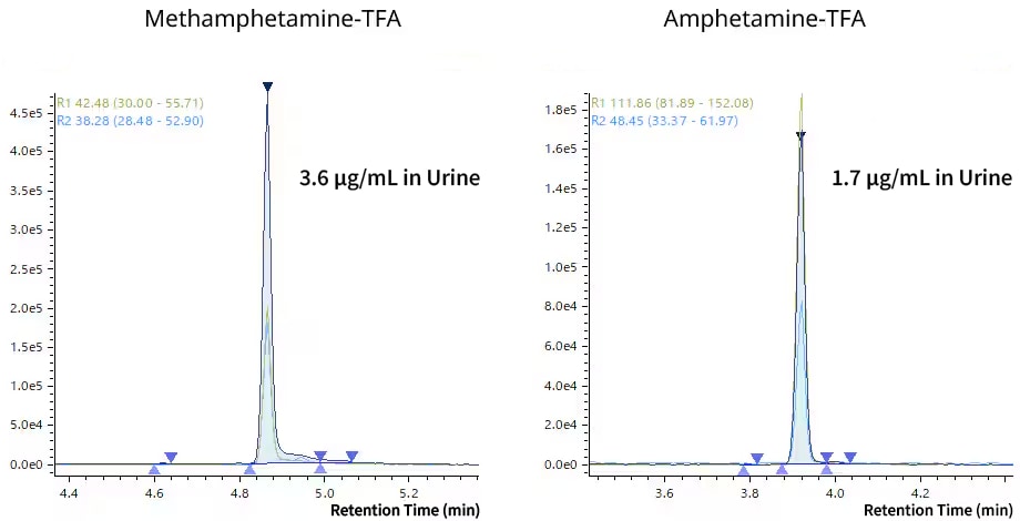 Mass Chromatograms of Detected Drugs